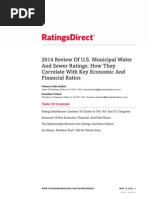 2014 Review of U.S. Municipal Water and Sewer Ratings: How They Correlate With Key Economic and Financial Ratios