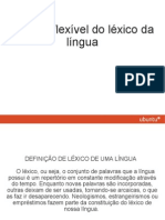 A Carater Flexivel Do Lexico Da Lingua