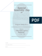 2009-2010 Special Assembly Day Program - The Time Left Is Reduced