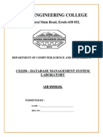 Manual For DBMS LAB