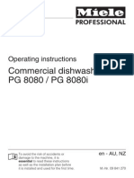 Commercial Dishwasher PG 8080 / PG 8080i: Operating Instructions