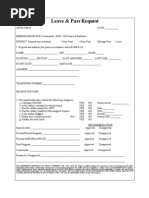 Leave & Pass Request Form