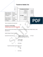 Transformer Stability Test: Differential Relay As Well As REF Relay Stability