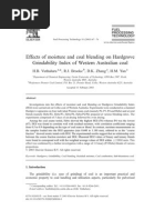 Effects of Moisture and Coal Blending On Hardgrove Grindability Index of Western Australian Coal