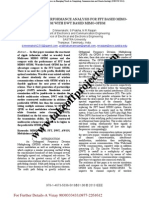 Compare The Performance Analysis For FFT Based Mimo-Ofdm With DWT Based Mimo-Ofdm