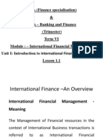 Lesson 1.1 International Finance Management