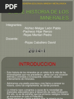 Breve Historia de Los Minerales