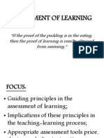 Assessment of Learning