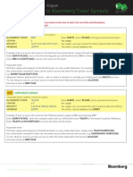 Bloomberg Cheat Sheet - English