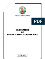 Posts and Pay Scales in Tamil Nadu Governement As On 1st Sep 2003