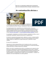 Los Habitantes de La Ciudad de La Paz Se Ven Afectados Por Distinto Tipos de Contaminación Ambiental