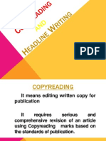 Copyreading and Headlinewriting (Powerpoint)