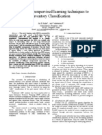 Evaluatating Unsupervised Learning Techniques To Inventory Classification JBS-RV