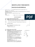 Square Roots and Cube Roots: Important Facts and Formulae