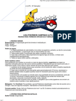 Regras para Torneios Pokémon (LPC - 6 Geração)