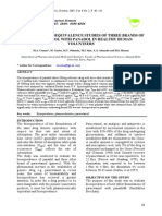 Comparative Bioequivalence Studies of Three Brands of Paracetamol With Panadol in Healthy Human Volunteers