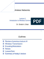 Wireless Networks: Introduction To Wireless Communication