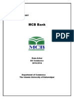 Internship Report On MCB Bank