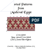 Charted Patterns From Medieval Egypt - Cross Stitch, Long-Armed Cross Stitch, Counted Herringbone