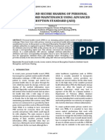 Scalable and Secure Sharing of Personal Health Record Maintenance Using Advanced Encryption Standard (Aes)