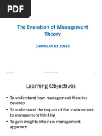 The Evolution of Management Theory