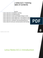 Lotus Notes 8.5 Training