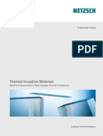 Thermal Insulation Materials Material Characterization, Phase Changes, Thermal Conductivity