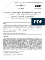 CAUNK9EB Performance Improvement of The Combined Cycle Power Plant by Intake Air Cooling Using A