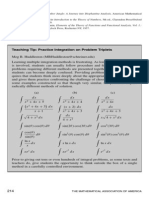 Teaching Tip: Practice Integration On Problem Triplets: References