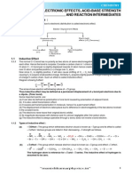 Electronic Effects, Acid-Base Strength and Reaction Intermediates