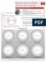 How To Measure Your Bangle Size: 2.125 Inches 2.1875 Inches 2.25 Inches