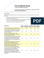 Peer Evaluation Form