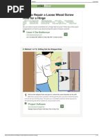 12 Ways To Repair A Loose Wood Screw Hole For A Hinge - Wiki