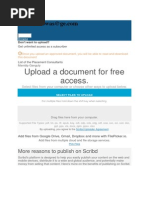 Upload A Document For Free Access.: More Reasons To Publish On Scribd