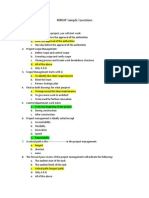 MMUP Sample Questions - PMP + Non EE