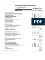 Performance Appraisal System For Teachers (Past)