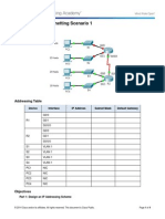 9.1.4.6 Packet Tracer - Subnetting Scenario 1 Instructions