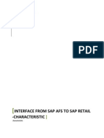 SAP AFS Retail Interface - Characteristic