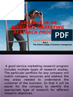 Elements in An Effective Marketing Research Program