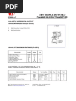 NPN Triple Diffused: S2000Af Planar Silicon Transistor