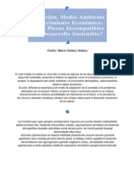 Población, Medio Ambiente y Crecimiento Económico: ¿Tres Piezas Incompatibles Del Desarrollo Sostenible?