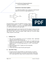 Introduction To Operational Amplifiers: 0 in Out