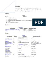 UNIT Conversion Factors