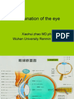 Examination of The Eye: Xiaohui Zhao MD - Phd. Wuhan University Renmin Hospital