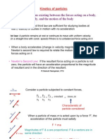 Kinetics of Particles Study of The Relations Existing Between The