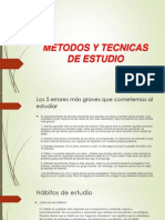 Metodos y Tecnicas de Estudio