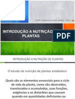 Aula 1 Introdução A Nutrição de Plantas