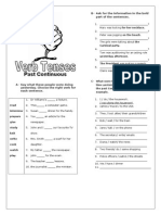 Verb Tenses Past Continuous