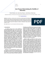 A Study of Various Factors Determining The Stability of Molecules