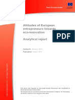 Attitudes of European Entrepreneurs Towards Eco-Innovation Analytical Report